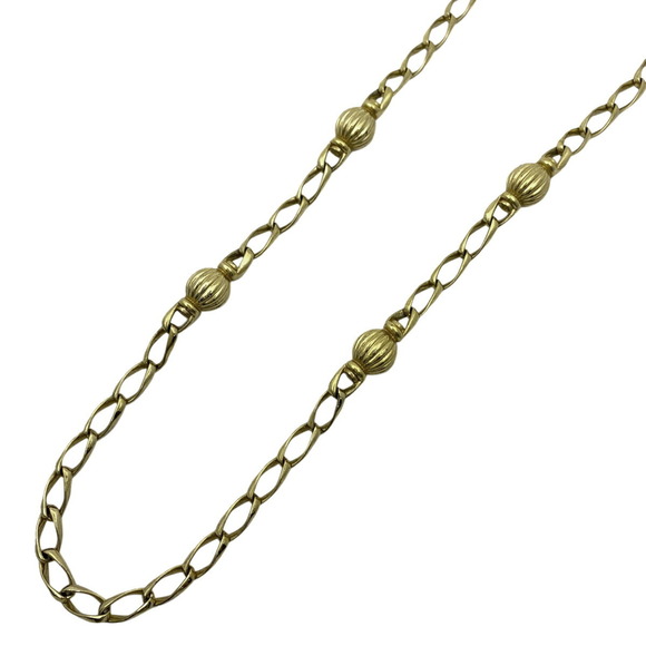 Christian Dior Design Chain Necklace Long GP Gold - Picture 1 of 4